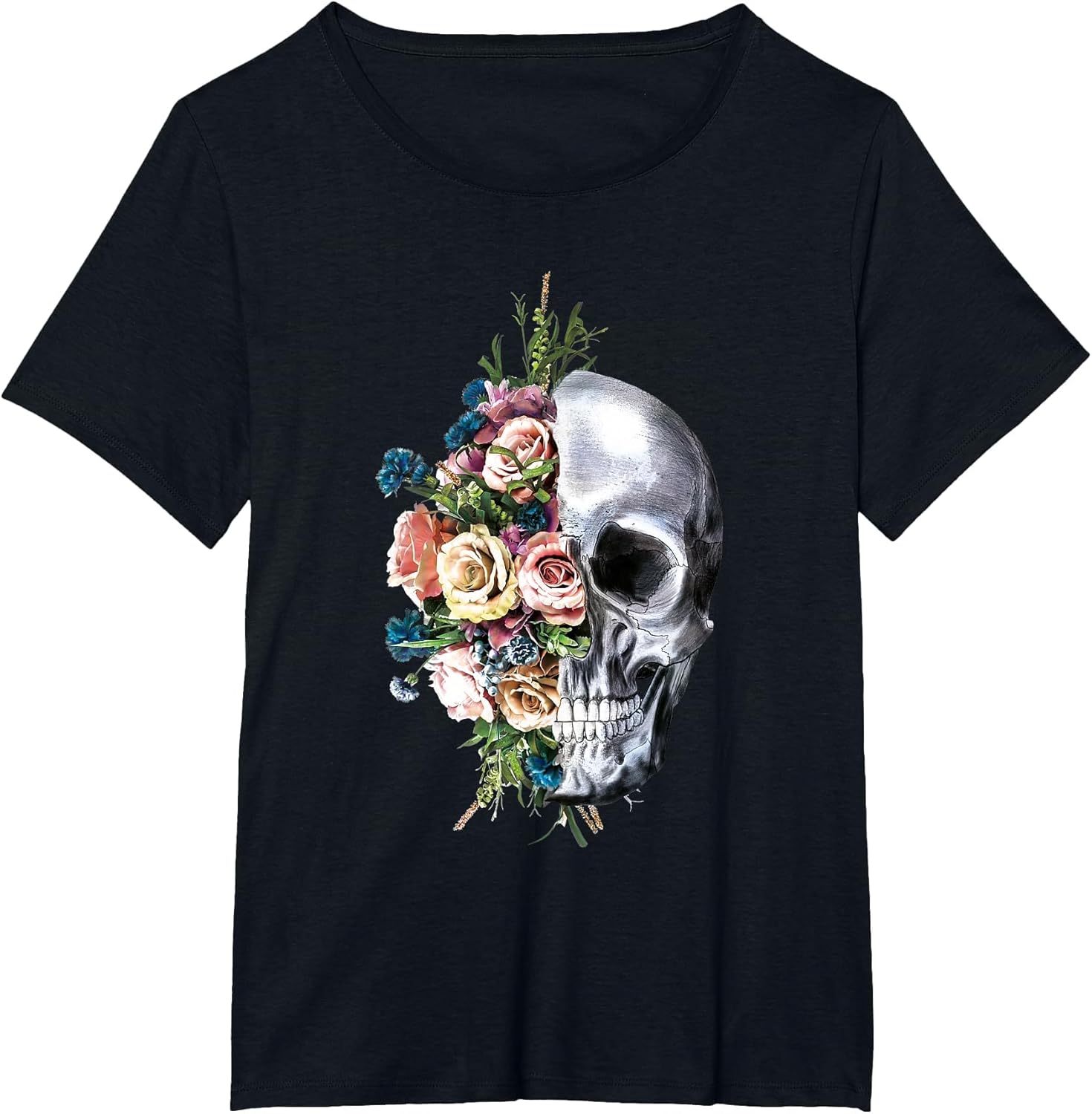 Flower Skull Sugar Roses Girls Halloween