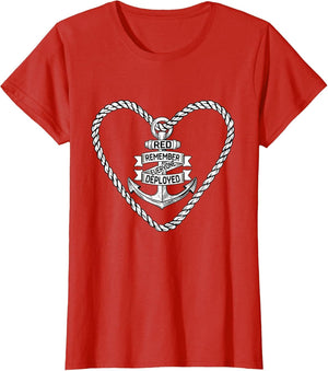 Retro Red Friday Remember Everyone Deployed Vintage Navy