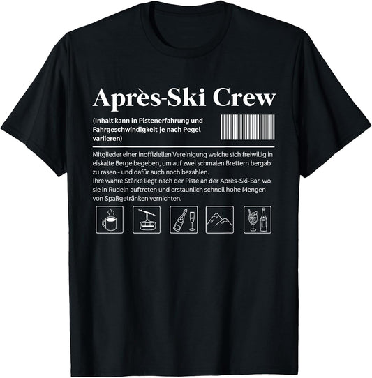 APRÉS-SKI Crew X Team Aprés Ski. Skier Skier Ski