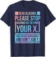 Dear Algebra Find X Ask Y Funny Math Nerd Pun Quote Humor