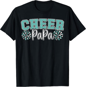 Cheer Papa My Favorite Cheerleader Calls Me Dad Teal Blue