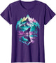 Wolf Forest Moon Vintage Cosmic Howling Wolf Lover Graphic