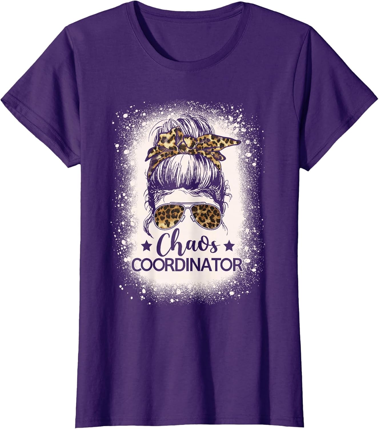 Chaos Coordinator Leopard Messy Bun Bleached Girls Women