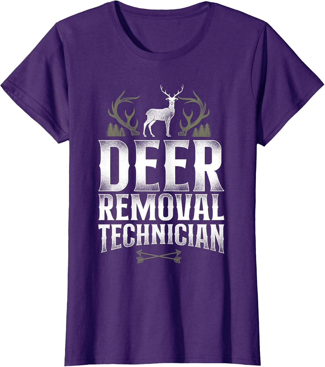 Buck Deer Hunting Hunter Vintage Deer Removal Technician