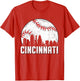 Vintage Cincinnati Funny Baseball Lovers Women Men Outfit