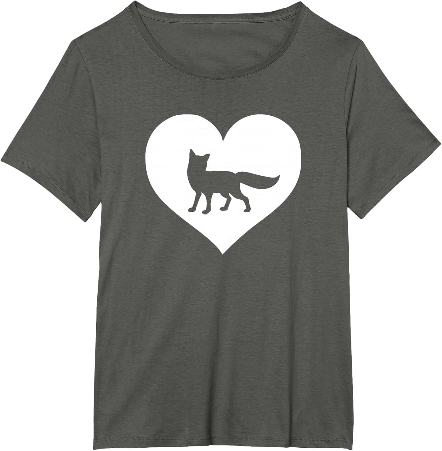 A Cute Purple or Pink Fox , Women's Plus, Asphalt Grey, 1X