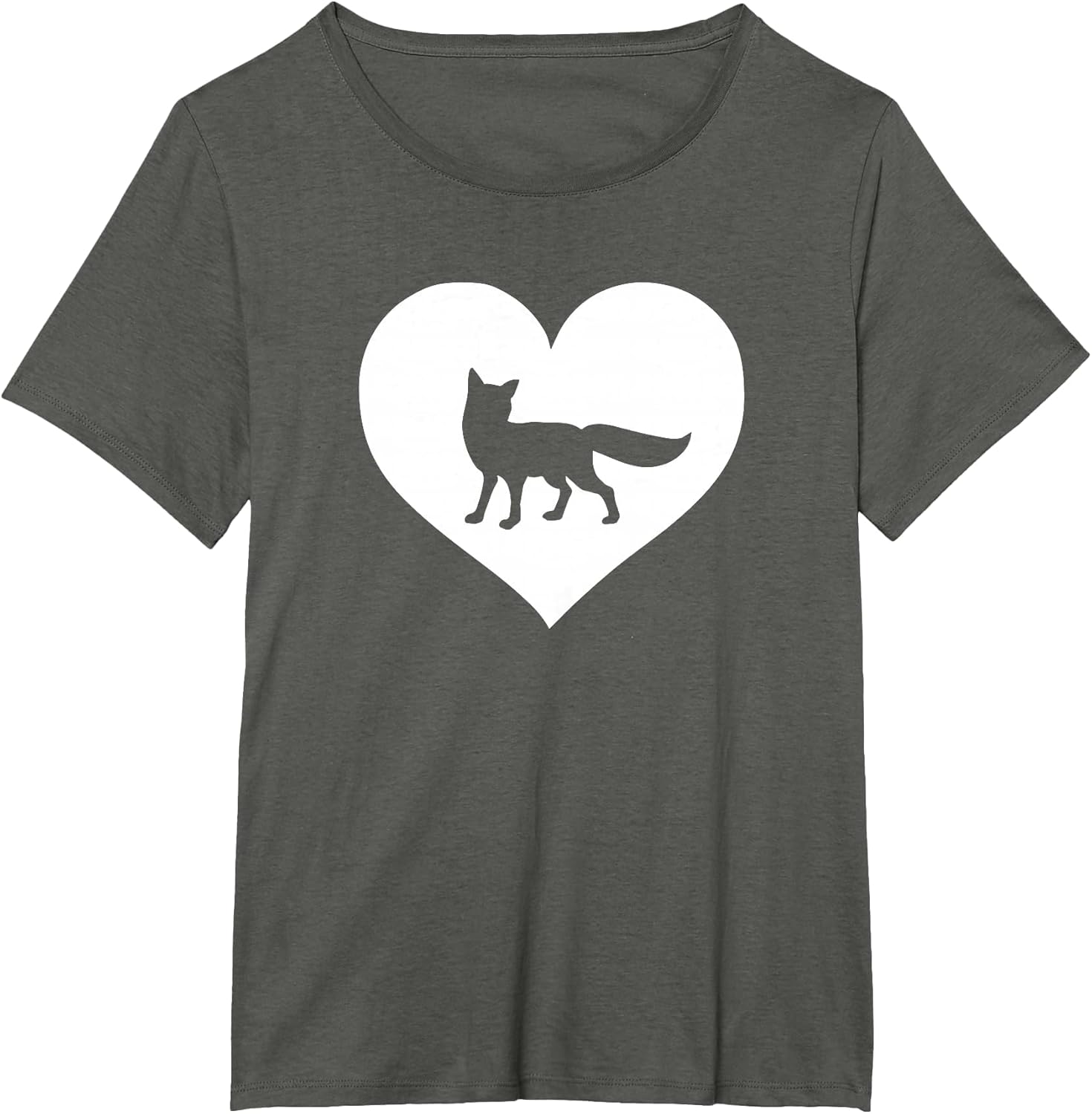 A Cute Purple or Pink Fox , Women's Plus, Asphalt Grey, 6X