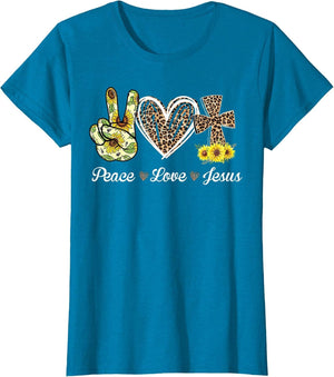 Leopard Peace Love Jesus Lovers Christ Cross Hippie
