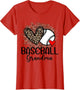 Baseball Grandma Funny Leopard Heart Proud Baseball Grandma