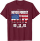 Never Forget September 11 2001 Memorial Day American Flag