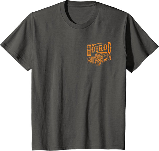 Hotrod Car Automotive Nostalgia Distressed Retro Design