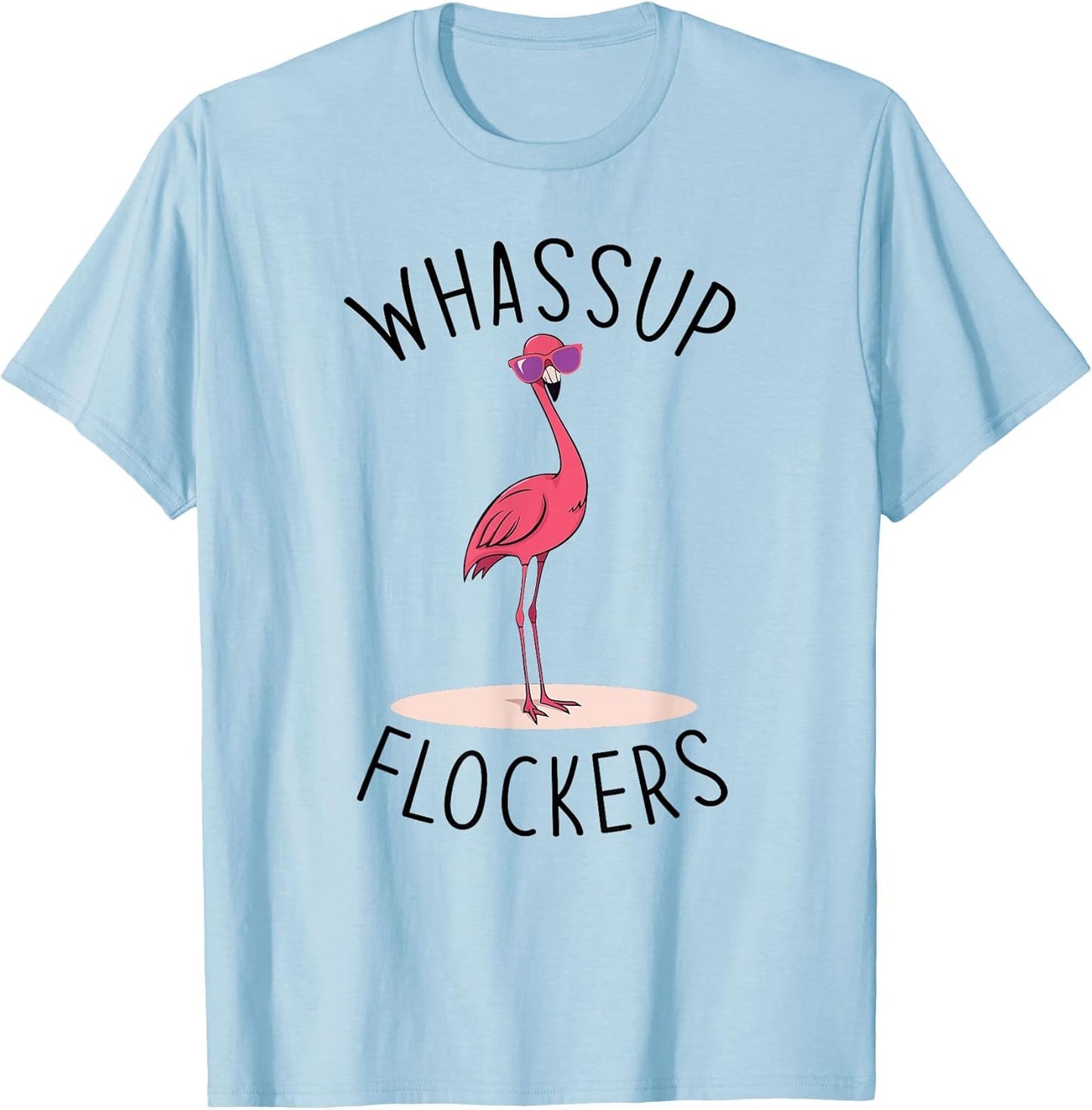 Whassup Flockers? Funny Vintage Pink Flamingo Sunglasses