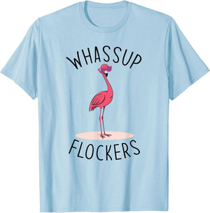 Whassup Flockers? Funny Vintage Pink Flamingo Sunglasses