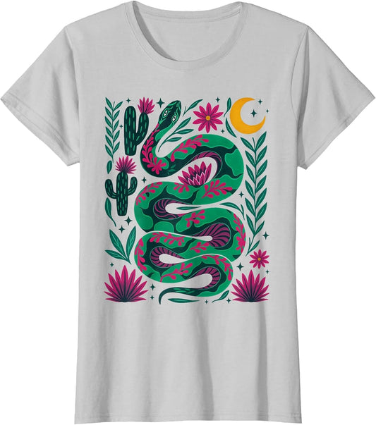 Boho Snake Cactus Floral Desert Western Vibes Preppy Cowgirl