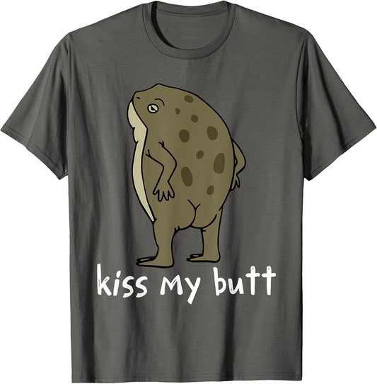 Kiss My Butt Funny Frog Art Cottagecore Frog Lovers Adult