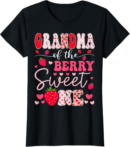 Grandma of The Berry Sweet One Strawberry 1St Birthday