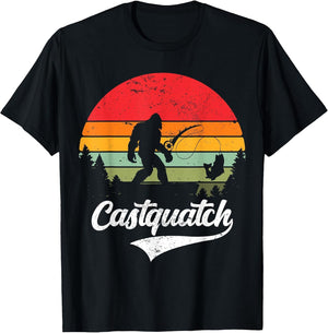 Castquatch Funny Bass Fisherman Fishing Meme