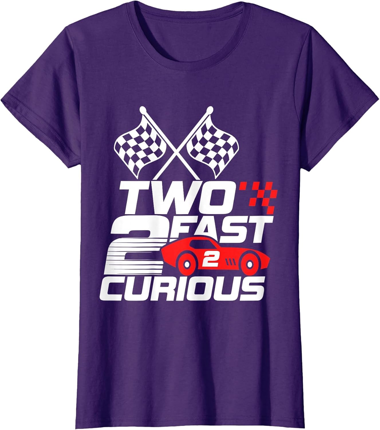 Two Fast 2 Curious Race Car 2nd Birthday Toddler Boy Girl