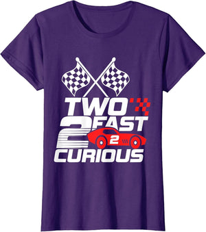 Two Fast 2 Curious Race Car 2nd Birthday Toddler Boy Girl