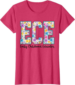 Retro ECE Early Childhood Educator Boho Floral ECE Teacher