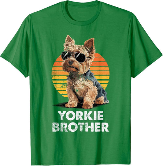 Cool Retro Yorkie Brother Funny Vintage Dog Owner