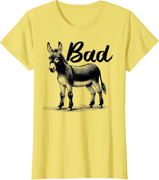 Funny Bad Ass Donkey Shirt Badass Donkey Retro Donkeys Meme