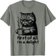 Funny Cat Coffee Sarcastic Women's First of All Im a Delight