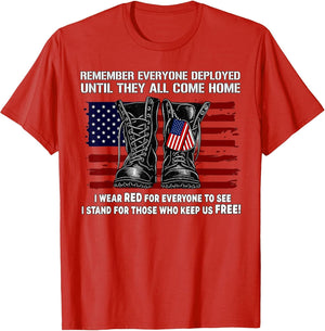 Remember Everyone Deployed Friday Military American Flag