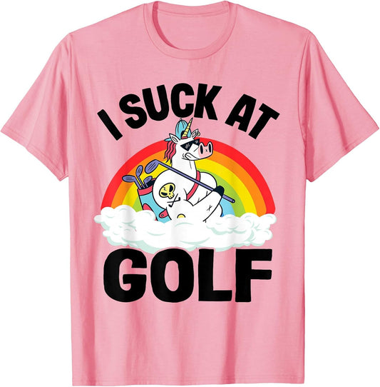 I Suck At Golf Funny Golf Loser Unicorn Sarcastic Golfing