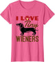 I Love Tiny Wieners Funny Miniature Dachshund