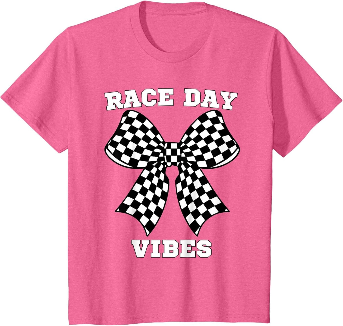 Race Day Vibes Checkered Coquette Bow Car Racing