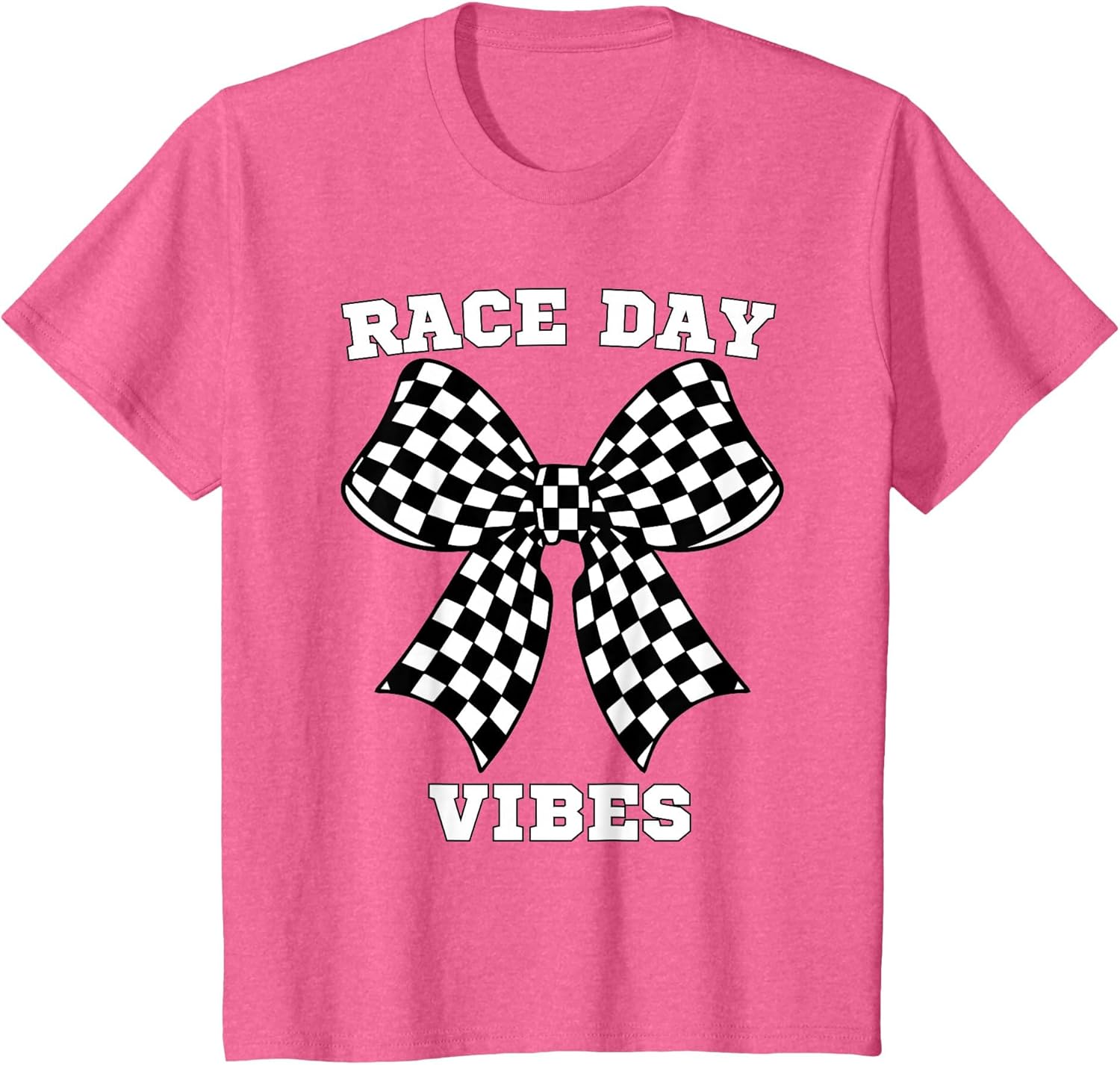 Race Day Vibes Checkered Coquette Bow Car Racing