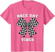 Race Day Vibes Checkered Coquette Bow Car Racing
