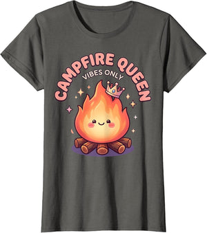 Campfire Queen Vibes Only Women's Camping Design