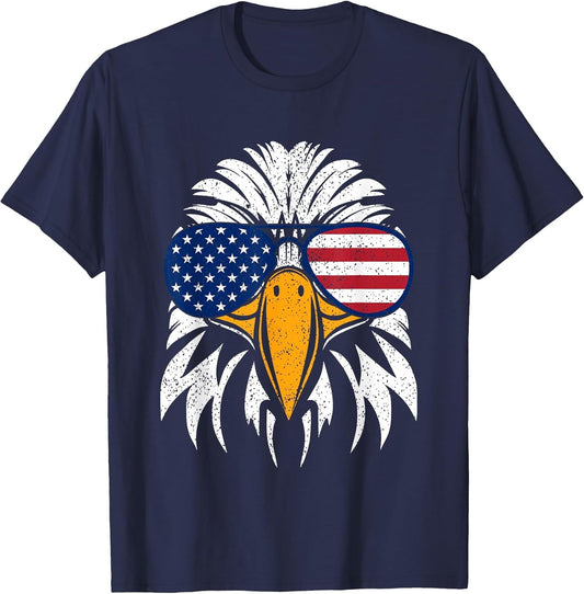 4th of July Bald Eagle Patriotic American Flag Glasses