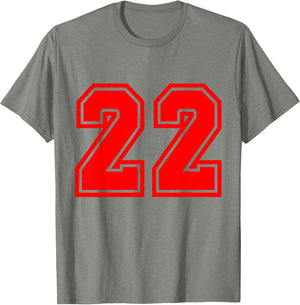 Number #22 Red Varsity Favorite Number