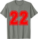 Number #22 Red Varsity Favorite Number