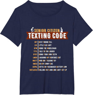 Senior Citizen's Texting Code Grandma Grandpa Birthday