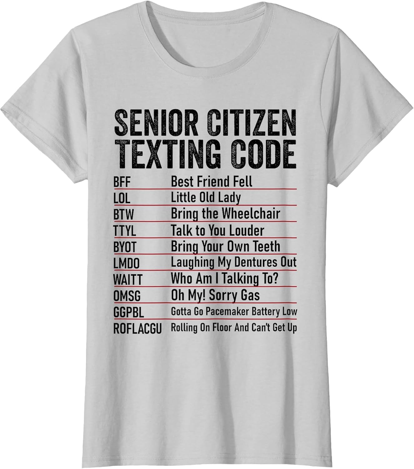 Senior Citizen Texting Code Funny Old People Grandpa