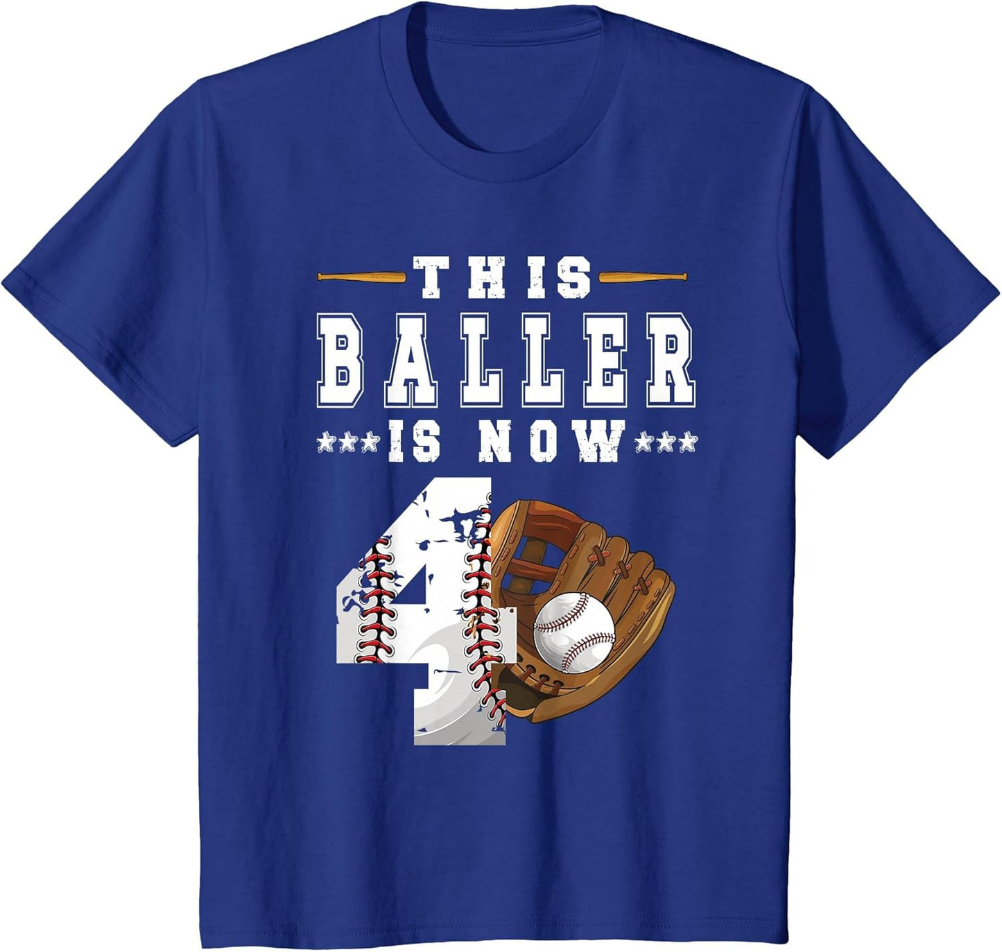 Kids 4th Birthday Baseball Boy Four Year Old Baseball Player