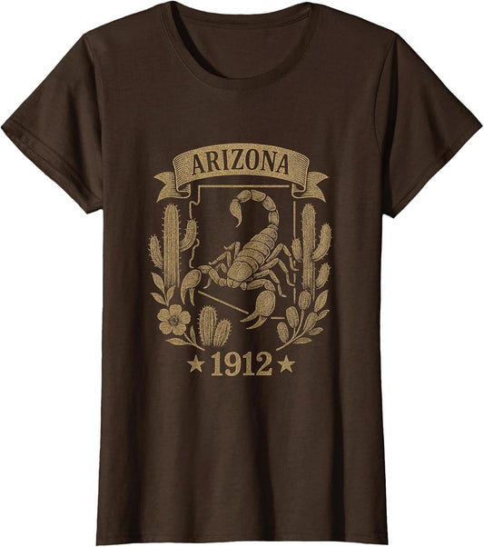 Arizona 1912 Vintage Scorpion Retro Desert Style Wilderness