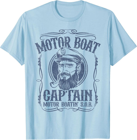 Motor Boat Captain Funny Pontoon Boating Motor Boatin Lake