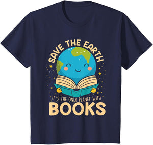 Save Earth It´s Only Planet with Books Reader Earth Day