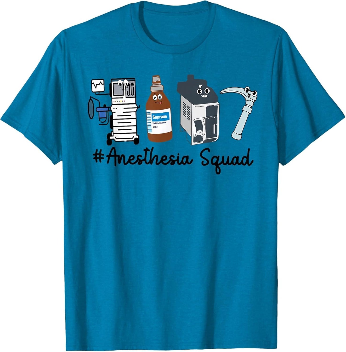 Funny Anesthesia Tech, Anesthesia Squad Goals CRNA Anesthesi , Men, Sapphire Blue, Medium