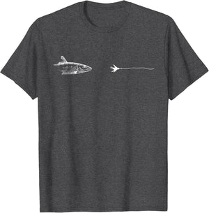 Graphic Fly Fishing Hook Line - Fish Bonefish