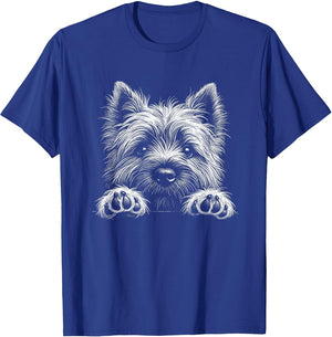 Cairn Terrier Dog Peeking Art Design