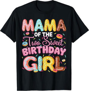 Mama of The Two Sweet Birthday Girl Donut 2Nd Birthday