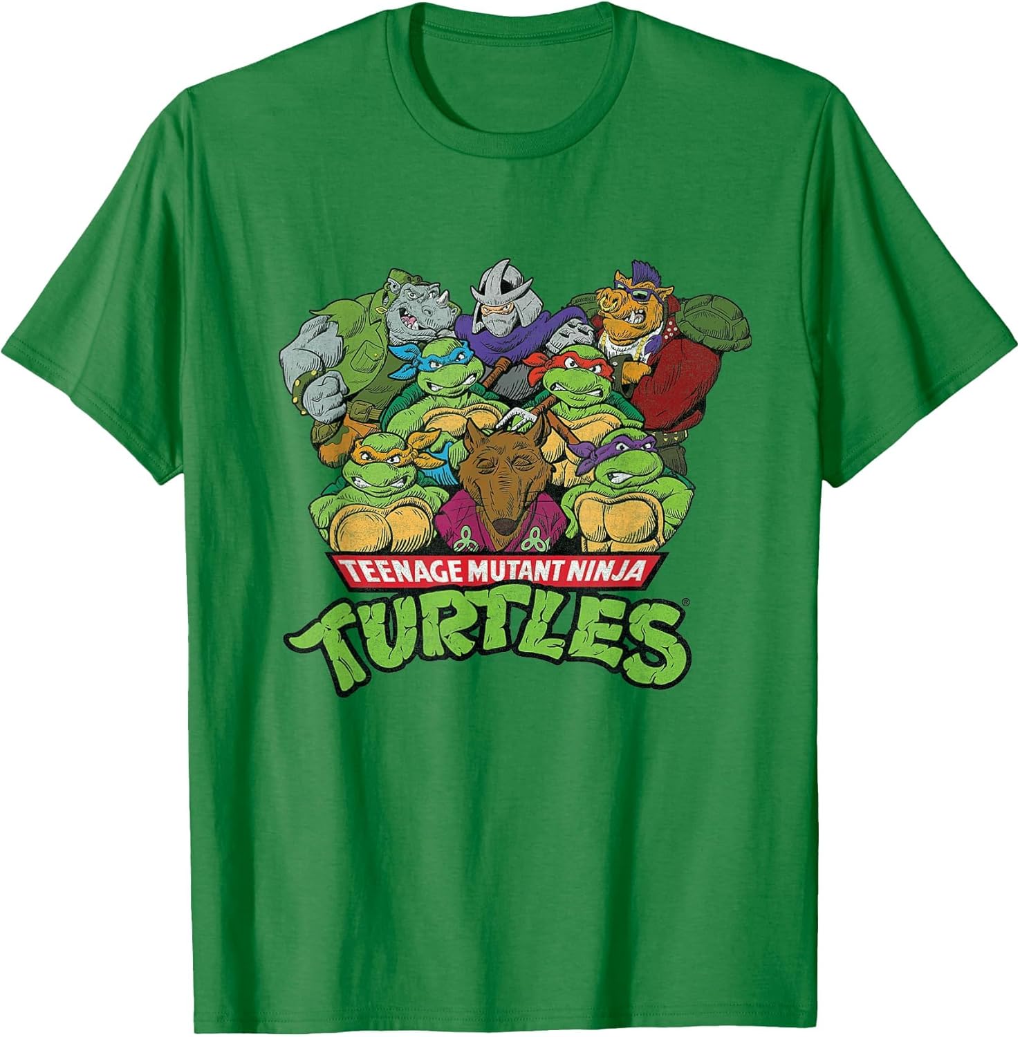 Retro TMNT Woodblock Villains & Heroes