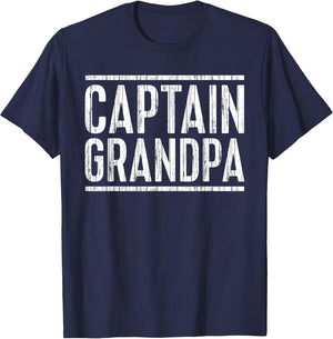 Captain Grandpa Shirt Men Fathers Day Boating