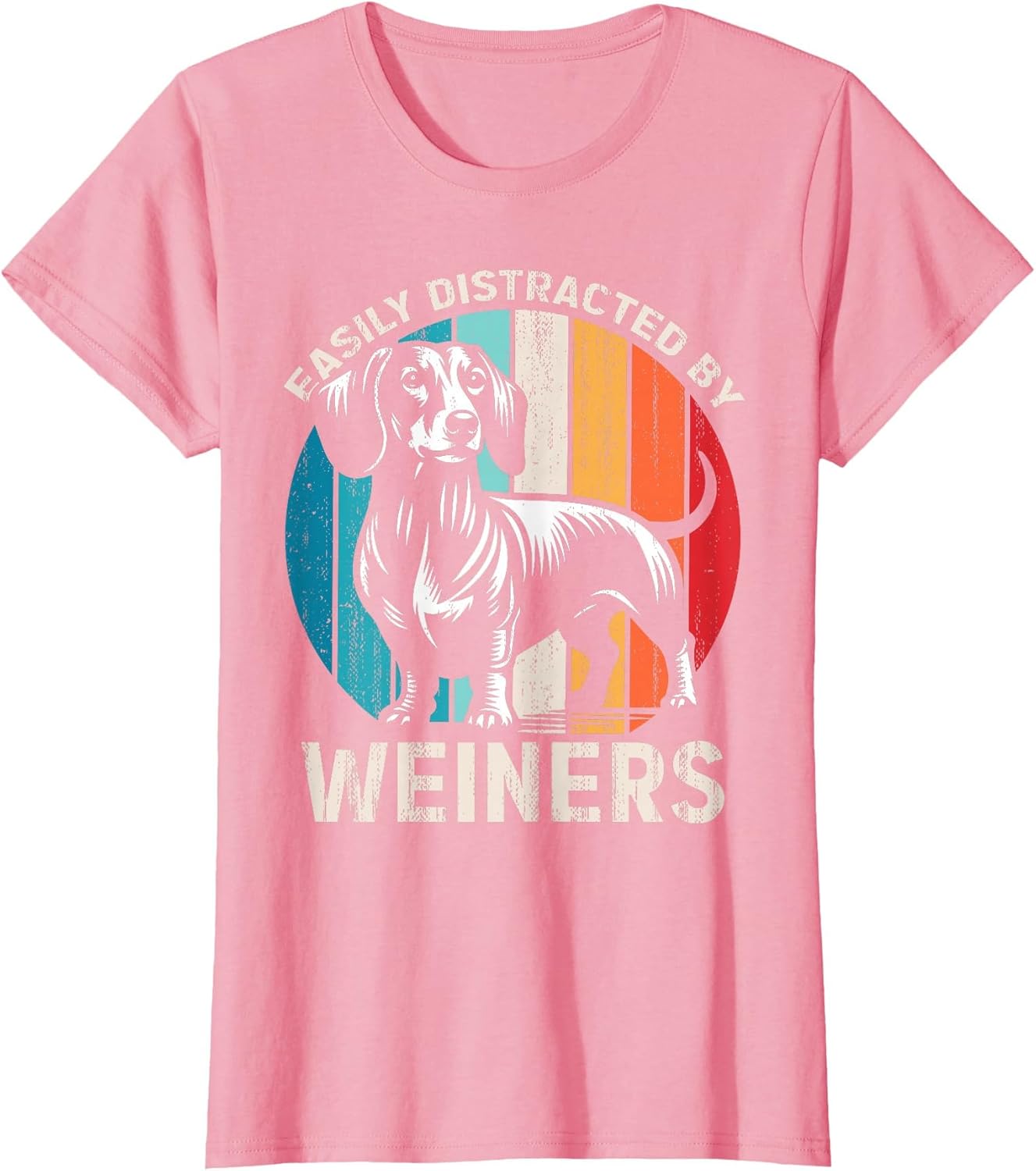 Easily Distracted by Weiners Funny Dog Lover Retro